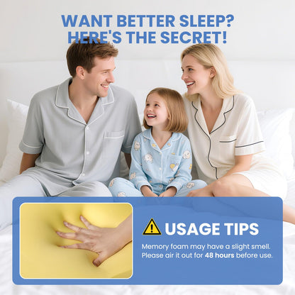 Cervical Neck Pillow for Neck and Shoulder, Odorless Memory Foam Pillow with Soft Silk Cover, Ergonomic Orthopedic Neck Support Pillow for Side, Back & Stomach Sleepers - White